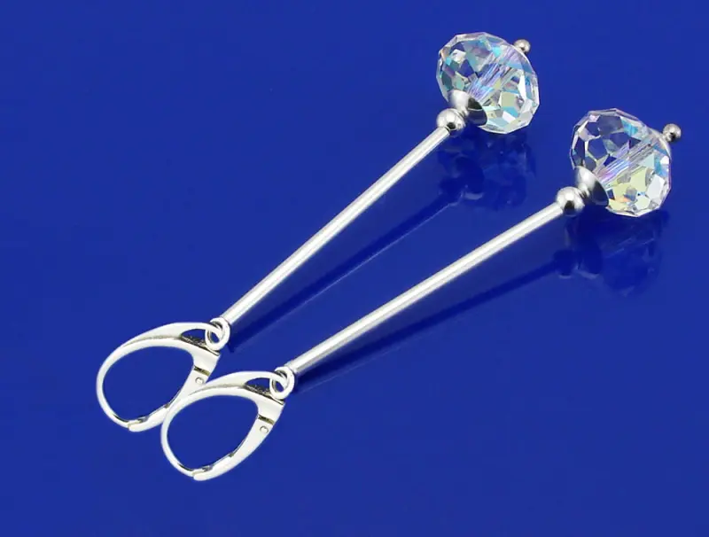 Kolczyki z kryształkami rondelle crystal ab