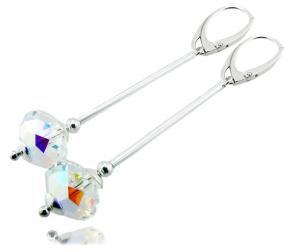 Kolczyki z kryształkami rondelle crystal ab
