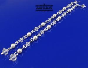 Kolczyki perła kryształ Swarovski Elements Crystal White