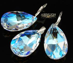 Komplet kryształ Swarovski Elements Blue AB