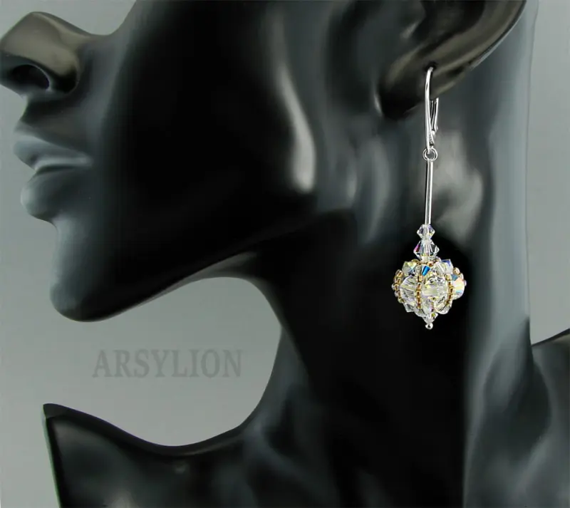 kolczyki z kryształkami Swarovski crystal ab