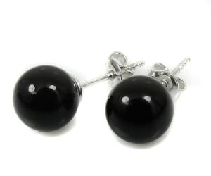  ARSYLION czarne kolczyki z perełkami mystic black 139