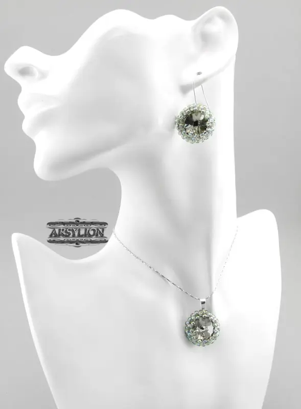 komplet z rivoli silver night w oplocie z toho black diamond
