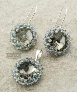 komplet z rivoli silver night w oplocie z toho black diamond