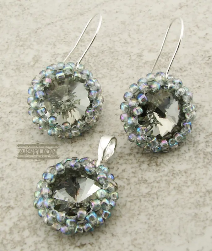 komplet z rivoli silver night w oplocie z toho black diamond