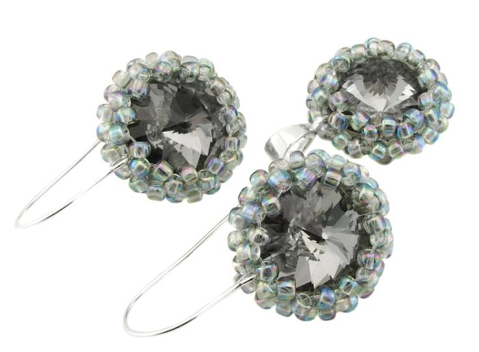 komplet z rivoli silver night w oplocie z toho black diamond