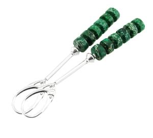 ARSYLION zielone kolczyki jaspis cesarski srebro 1247