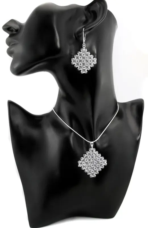 komplet z kryształkami Crystal