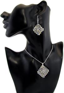 komplet z kryształkami Crystal AB
