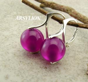 kolczyki lucido polaris kule 12mm amethyst