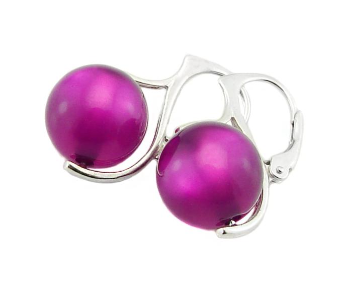 kolczyki lucido polaris kule 12mm amethyst