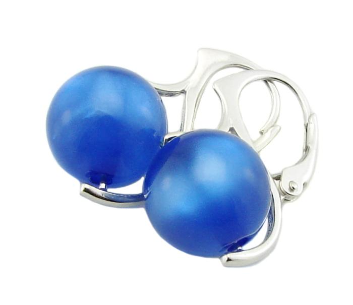 kolczyki lucido polaris kule 12mm capri blue
