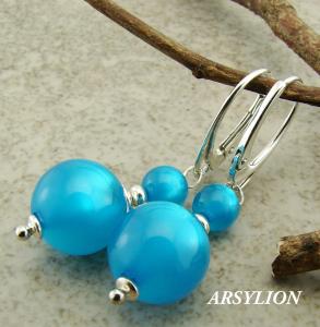 kolczyki lucido polaris kule blue zircon