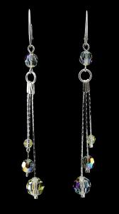 ARSYLION kolczyki z kryształkami Swarovski Crystal AB ball 1062