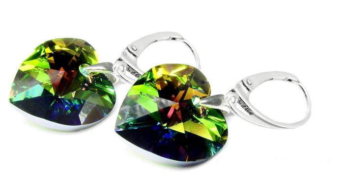 Kolczyki z  kryształkami Swarovski Elements Vitrail Medium