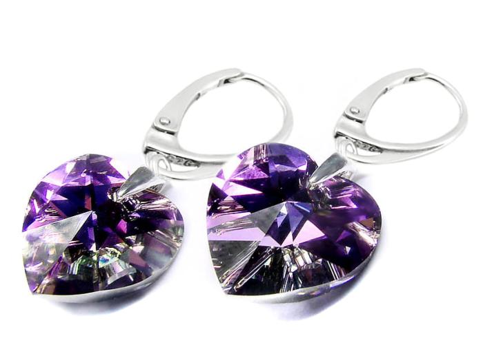 Kolczyki z kryształkami Swarovski Elements Vitrail Light