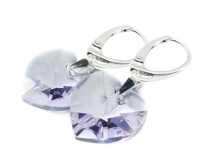 Kolczyki z oryginalnymi kryształkami Violet