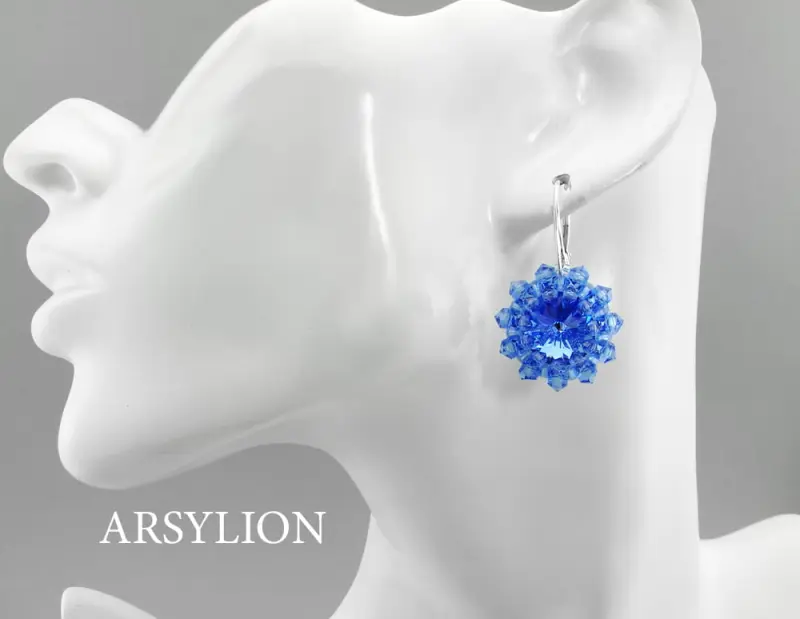kolczyki z kryształkami sapphire