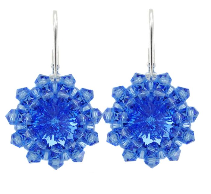 kolczyki z kryształkami sapphire