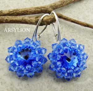 kolczyki z kryształkami sapphire