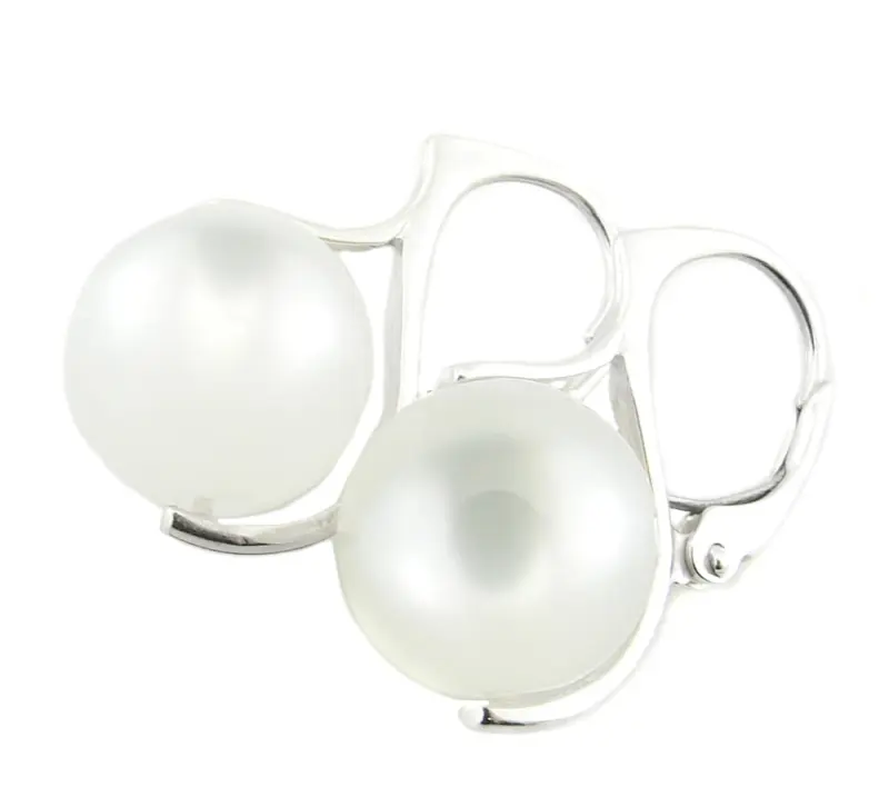 kolczyki lucido polaris kule 12mm white