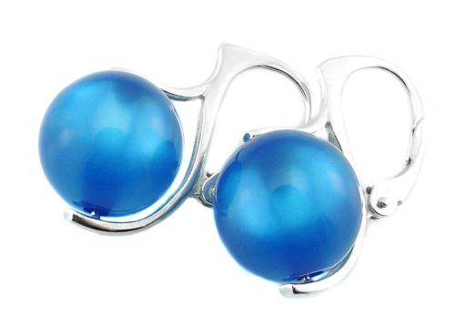 kolczyki lucido polaris kule 12mm cobalt