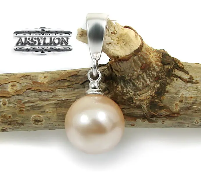 Zawieszka perła kryształ Swarovski Elements Peach