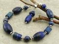 komplet bransoletka z zawieszką lapis lazuli