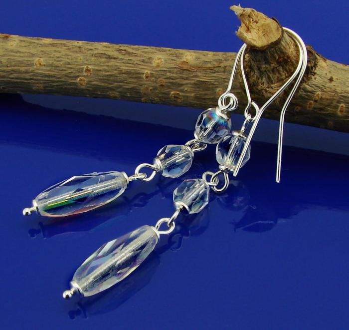 opalizujące długie kolczyki crystal ab