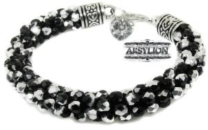 Bransoletka wężowa z serduszkiem Swarovski Elements Crystal CAL