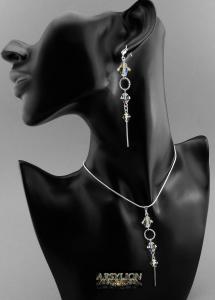Komplet kryształ Swarovski Elements Crystal AB