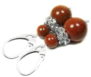  ARSYLION kolczyki piasek pustyni cyrkonie SREBRO 220