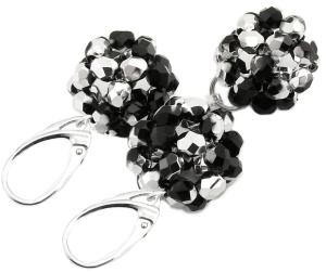 ARSYLION czarno srebrny komplet kule 1157