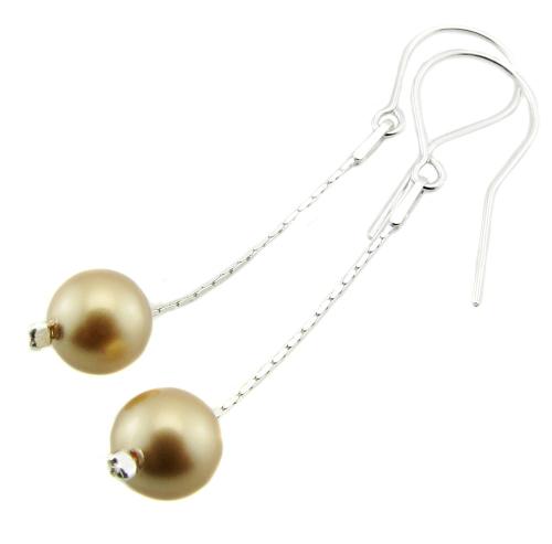 Kolczyki perła mi vintage gold