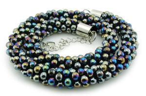 ARSYLION opalizujący grey ab naszyjnik benzynka 887