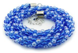 ARSYLION niebiesko ab szafirowy naszyjnik 503