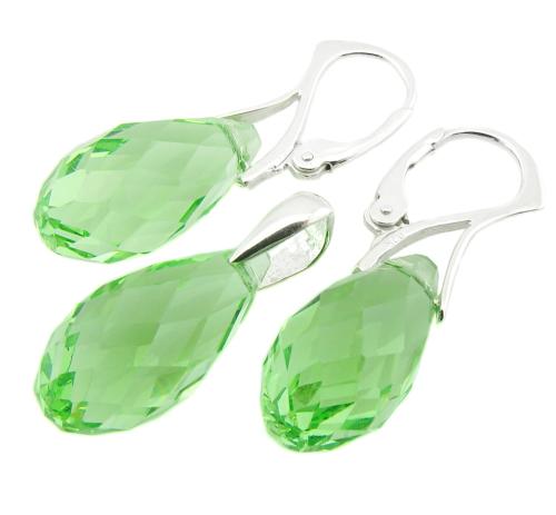 komplet jablonex zielony briolette