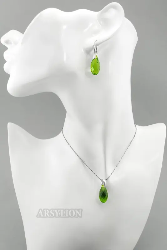 komplet jablonex olivine briolette