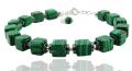 bransoletka kostki malachit w srebrze