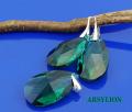 komplet z oryginalnymi kryształami Emerald 28mm