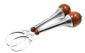  ARSYLION efektowne kolczyki piasek pustyni SREBRO 657