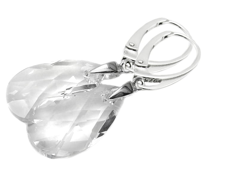 kolczyki z oryginalnymi kryształkami Crystal 22mm migdał