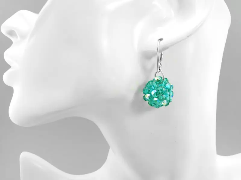 kolczyki szmaragdowe opalizujące emerald ab