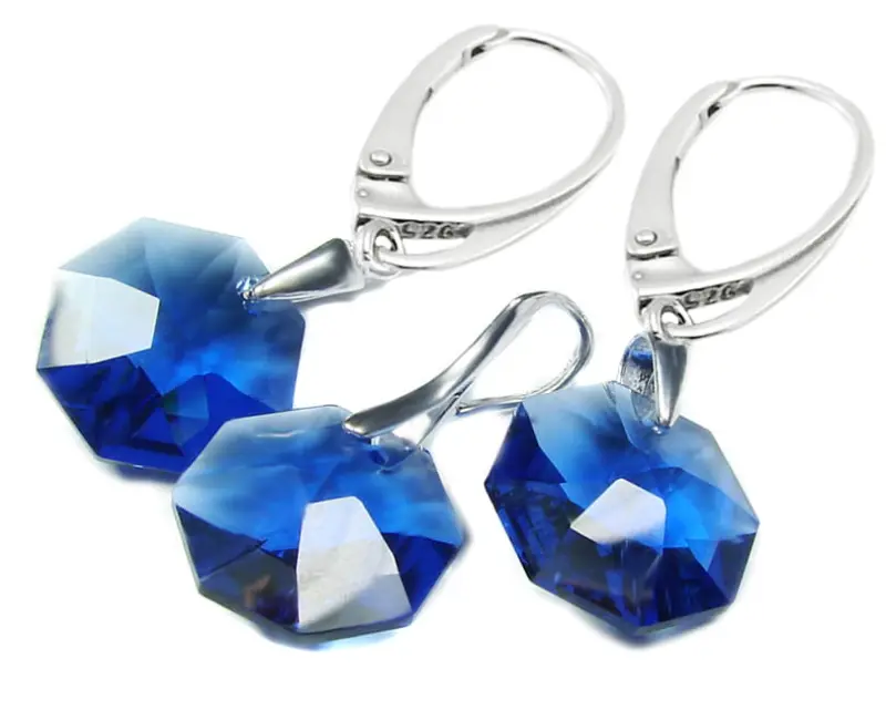 Komplet z oryginalnymi kryształkami Dark Sapphire