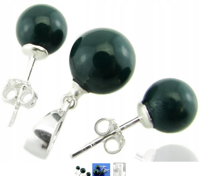 komplet perły crystal malachite preciosa