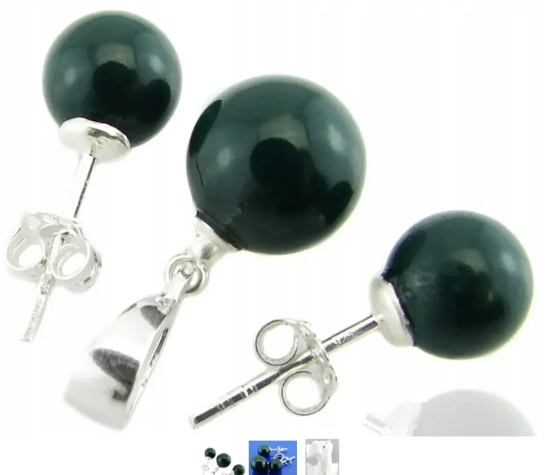 komplet perły crystal malachite preciosa