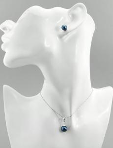 komplet pearl effect blue preciosa