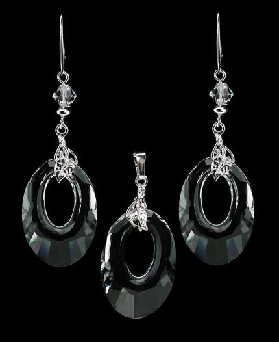 komplet z oryginalnymi kryształami 30mm helios Crystal