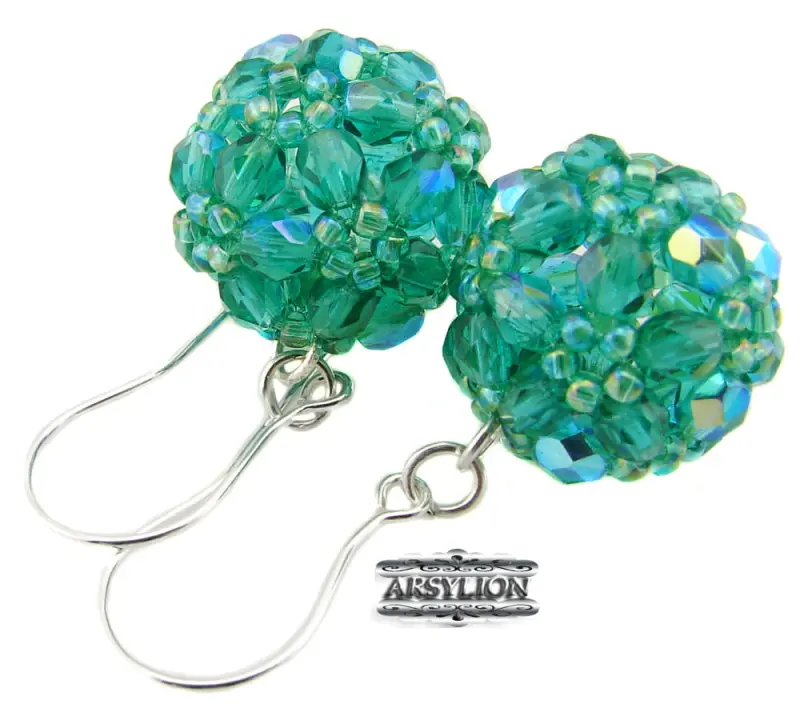 Kolczyki kule emerald ab
