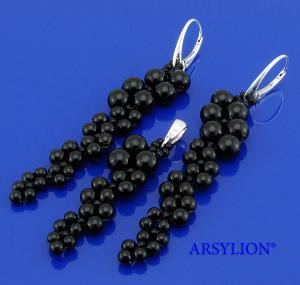 czarny komplet z kryształowymi oryginalnymi perełkami mystic black
